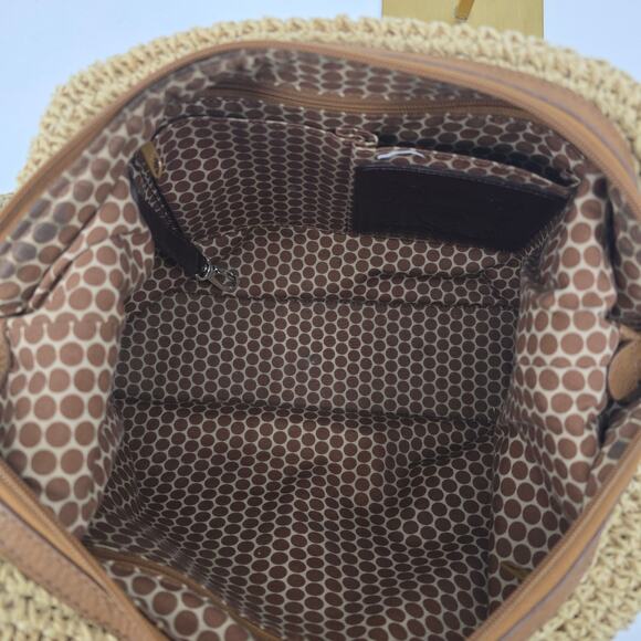 Brighton Coastal Chic Barbados Raffia Crochet Hobo – Woven Straw Boho Coastal - Picture 6 of 9